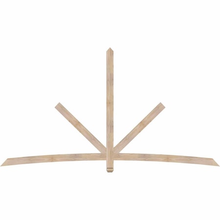 Ekena Millwork Alberta Smooth Timber Gable Bracket, Douglas Fir, 108"W x 58"H x 1 1/2"D x 3 1/2"F, 13/12 Pitch GBW108X58X0204ALB00SDF